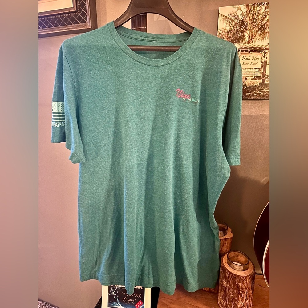 Nine Line Green Men's T-Shirt - Picture 2 of 3